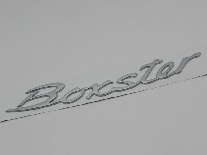 Emblem Tulisan BOXSTER Warna Silver Ukuran 28.5x3.5cm For Porsche