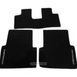 Karpet BMW Seri 3 E46 Bahan Beludru Premium Warna Hitam Logo Tulisan E46 Performance - 2 Baris