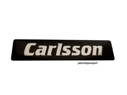 Emblem Samping Carlsson Hitam Bahan ABS Ukuran 8.9x2cm